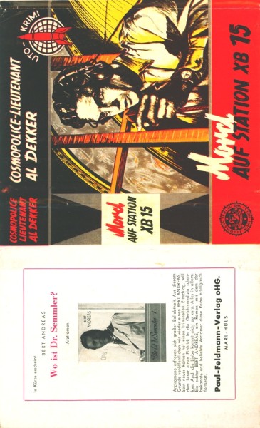 Cosmopolice-Lieutenant Al Dekker Leihbuch SU Mord auf Station XB 15 (Feldmann) nur Schutzumschlag