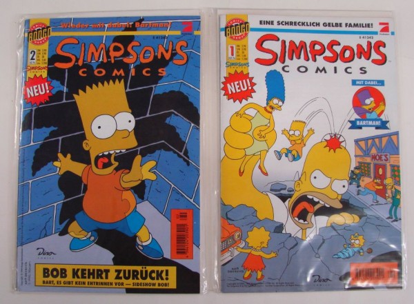 Simpsons (Dino, Gb.) Nr. 1-213 zus. (Z1) (eingetütet und geboardet)