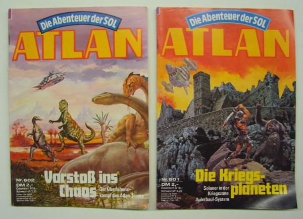 Atlan in 100er Paketen (Moewig) 1. Auflage Nr. 601-700 zus. (Z0-2)