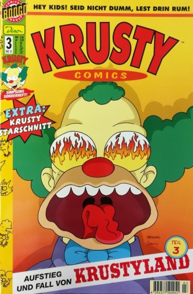 Krusty Comics (Dino, Gb.) Nr. 1-3 kpl. (Z1-2)