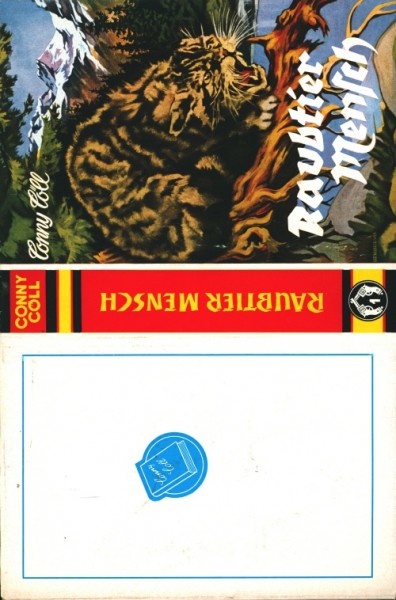 Conny Cöll Leihbuch SU Raubtier Mensch (Conny Cöll-Verlag) nur Schutzumschlag