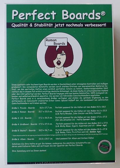 Roman Backing Boards (Perfect Boards) - 1000 Stück