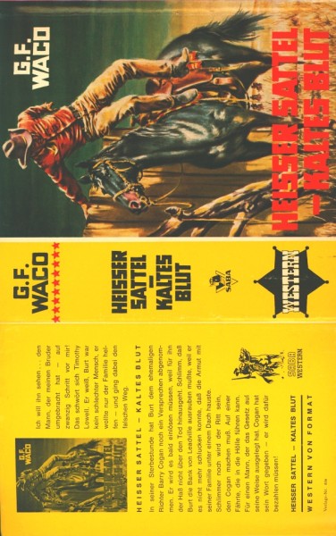 Waco, G.F. Leihbuch SU Heisser Sattel - Kaltes Blut (Saba) nur Schutzumschlag