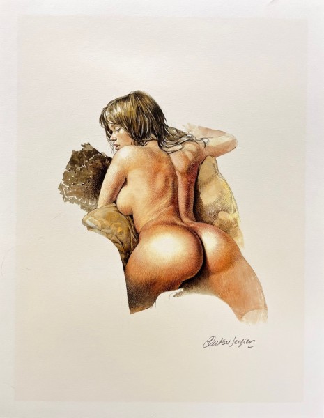 Serpieri Druck Frau (nackt) signiert