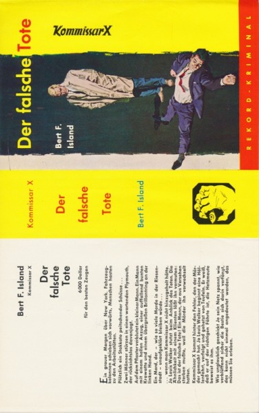 Kommissar X Leihbuch SU Falsche Tote (Rekord) nur Schutzumschlag