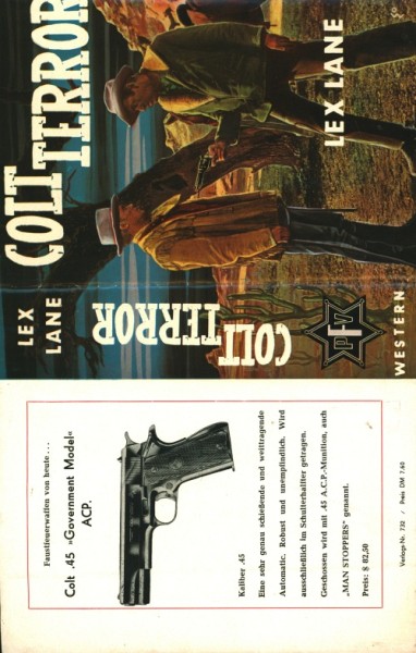 Lane, Lex Leihbuch SU Colt Terror (Feldmann) nur Schutzumschlag
