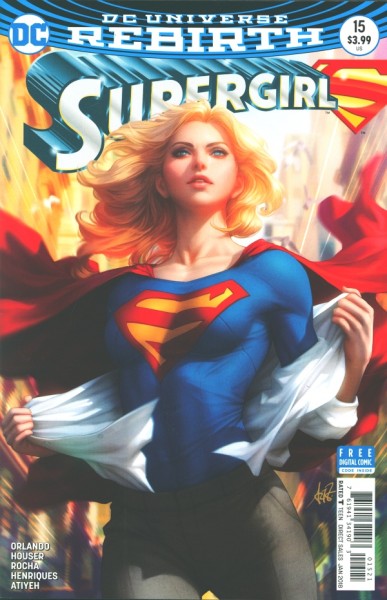 Supergirl (2016) Stanley Artgerm Lau Variant Cover 15