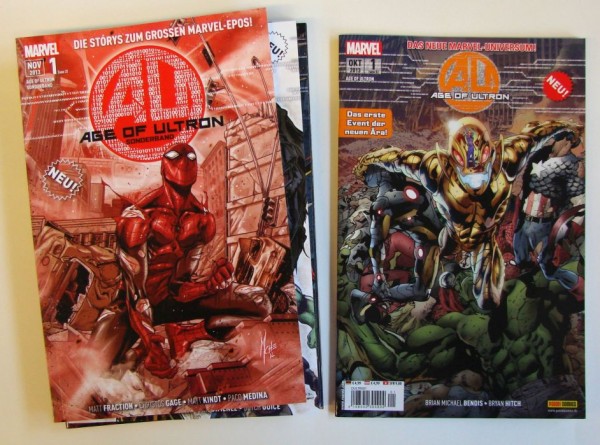 Age of Ultron (Panini, Gb.) Nr. 1-5 kpl. + Sonderbände 1+2 kpl. (Z1)