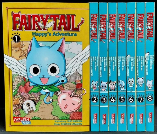 Fairy Tail - Happy's Adventure (Carlsen, Tb.) Nr. 1-8 kpl. (neu)