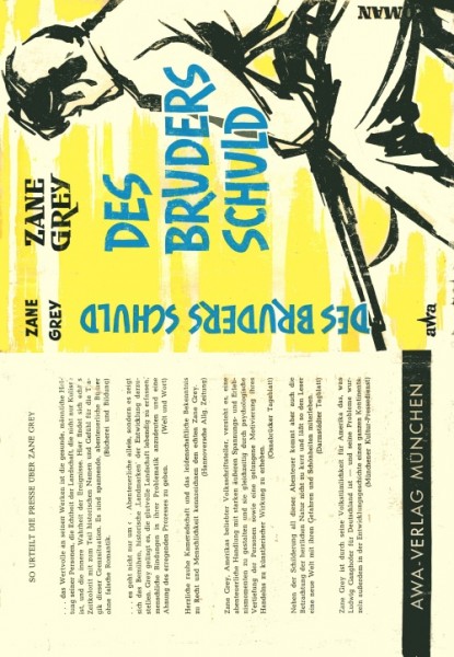 Grey, Zane Leihbuch SU Des Bruders Schuld (Awa) nur Schutzumschlag