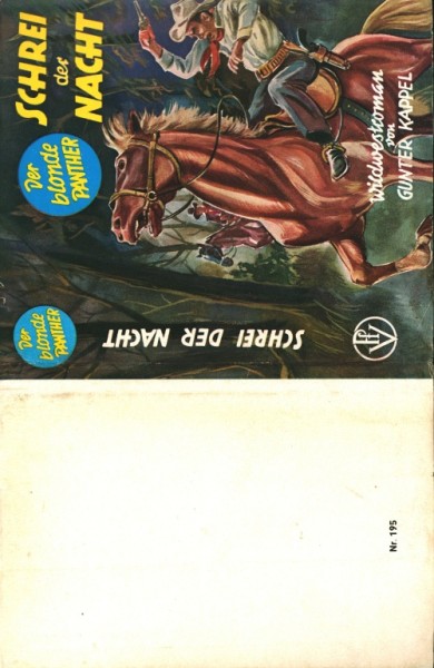 Blonde Panther LB SU Schrei der Nacht (Pfriem) Leihbuch nur Schutzumschlag