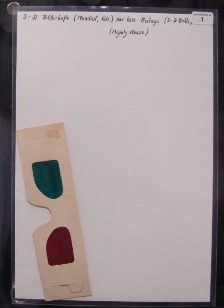 3-D Bilderhefte (Mondial, GbÜ./Gb.) nur lose Beilage Nr. 1-2