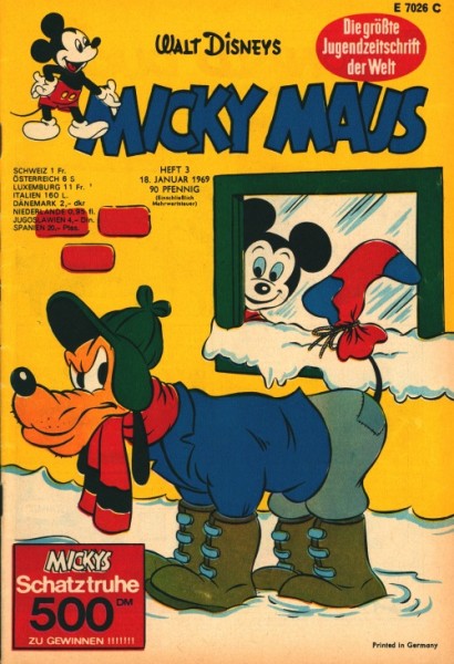Micky Maus mit allen festen Beilagen Jahrgang 1969 (Ehapa, Gb.) Nr. 1-52