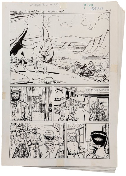 Originalzeichnung (1613) Buffalo Bill 27 Seiten zus. ÜF