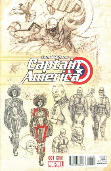 Captain America: Sam Wilson (2015) 1:25 Variant Cover 1