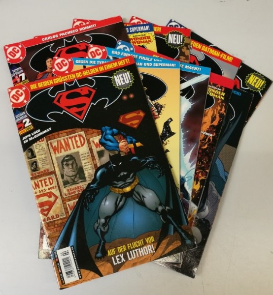 Paket 3740 10 verschiedene Batman/Superman (Panini, Gb.) (Z1-2)