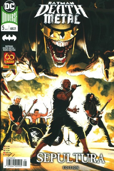 Batman Death Metal (Panini, Gb.) Nr. 5 Band-Edition: Sepultura-Ausgabe