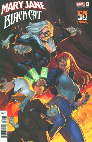 Mary Jane & Black Cat (2023) 50 Years Howard the Duck Variant Cover 3