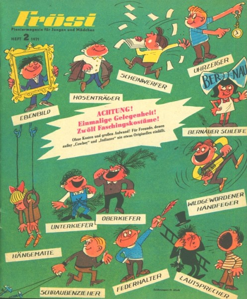 Frösi (Junge Welt, GbÜ.) Jhrg. 1971 Nr. 1-12