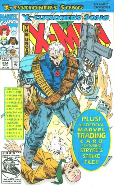 Uncanny X-Men (1981) Polybagged with Trading Card 294,296