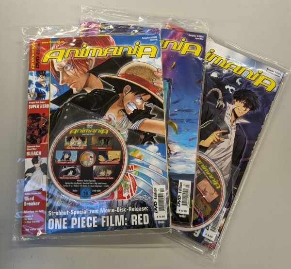Paket 3938 3 verschiedene Animania mit DVD (Nr. 197,199,200) (neu)