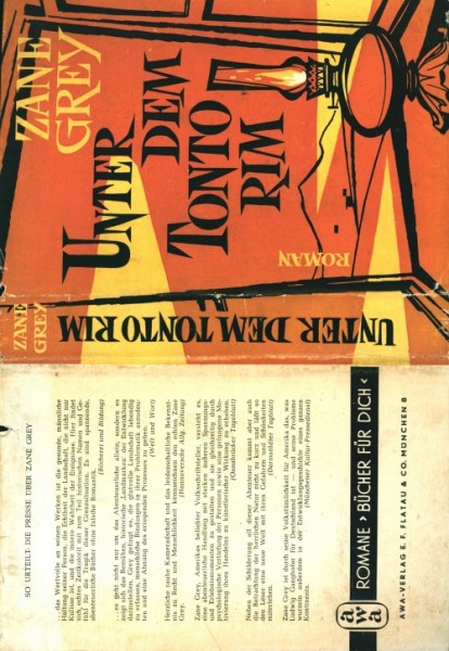 Grey, Zane Leihbuch SU Unter dem Tonto Rim (Awa) nur Schutzumschlag