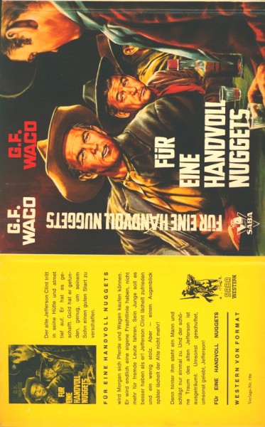 Waco, G.F. Leihbuch SU Für eine Handvoll Nuggets (Saba) nur Schutzumschlag