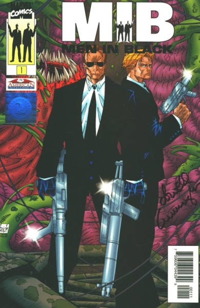 Men in Black: Movie Adaptation (1997) American Entertainment Variant Cover signed by Lowell Cunningh