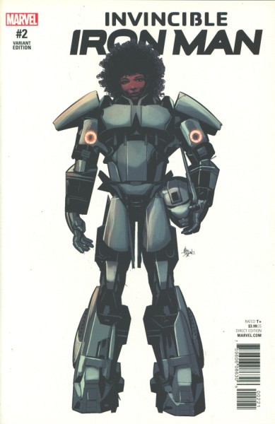 Invincible Iron Man (2017) 1:10 Variant Cover 2