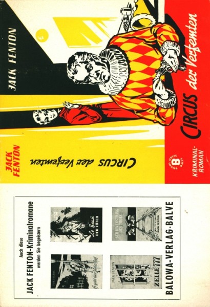 Jack Fenton Leihbuch SU Circus der Verfemten (Balowa) nur Schutzumschlag