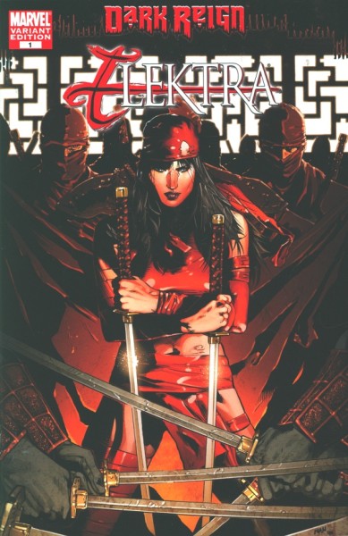 Dark Reign: Elektra (2009) Clay Mann Variant Cover 1