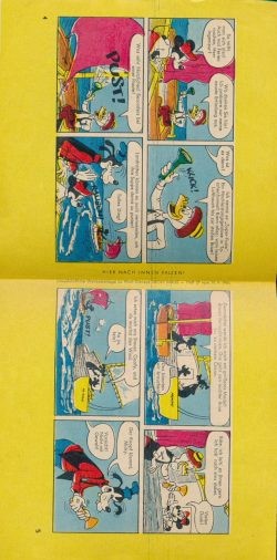 Micky Maus Beilagen gefaltete Doppelstreifen 1966 aus Heft Nr. 37-48