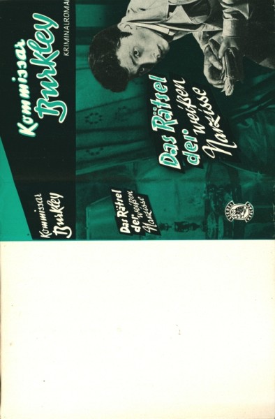 Kommissar Burkley Leihbuch SU Rätsel der weißen Narzisse (Liebel) nur Schutzumschlag