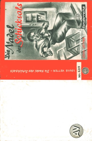 Vetter, Louis Leihbuch SU Nadel des Schicksals (Auffenberg) nur Schutzumschlag