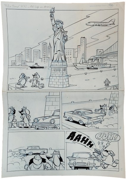 Originalzeichnung (1512) Sigi Spitz in Felix 472 12 Seiten zus. ÜF