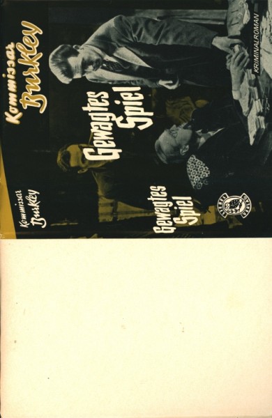 Kommissar Burkley Leihbuch SU Gewagtes Spiel (Liebel) nur Schutzumschlag