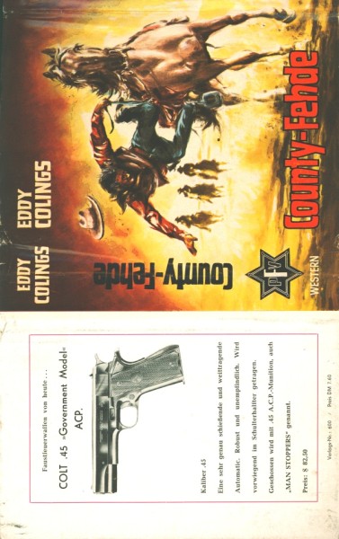 Colings, Eddy Leihbuch SU County-Fehde (Feldmann) nur Schutzumschlag