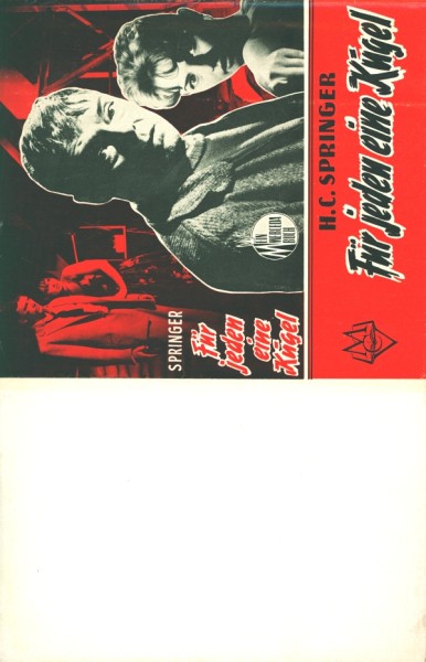 Springer, H.C. Leihbuch SU Für jeden eine Kugel (Merceda) nur Schutzumschlag