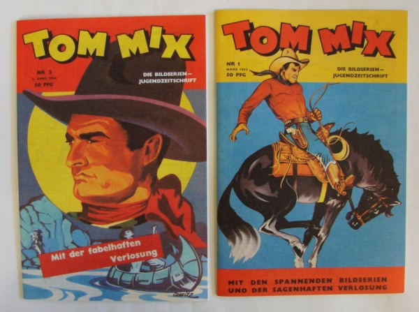 Tom Mix (Hethke, Gb.) Jahrgang 1953 + 1954 Nr. 1-21 Jhrg. 1953 + Nr. 1-8 Jhrg. 1954 kpl. (Z1)