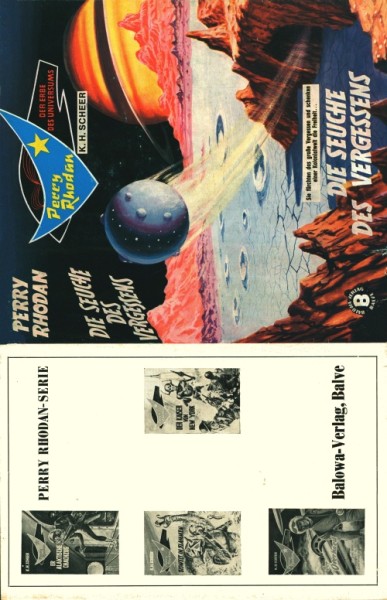 Perry Rhodan Leihbuch SU Seuche des Vergessens (Balowa) nur Schutzumschläge