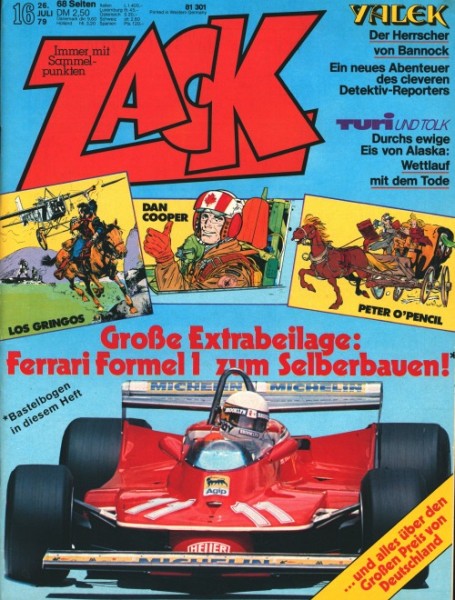 Zack (Koralle, GbÜ.) Jhrg. 1979 mit allen Beilagen Nr. 9-11, 13-16, 26