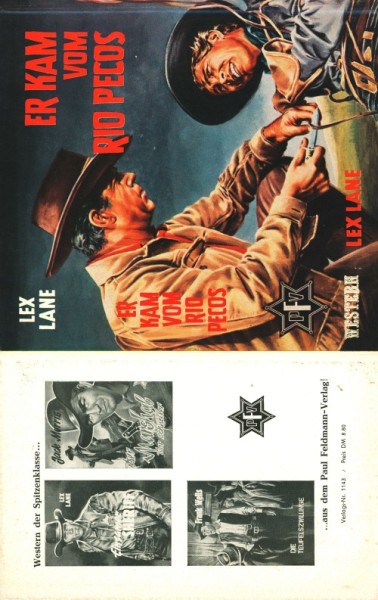 Lane, Lex Leihbuch SU Er kam vom Rio Pecos (Feldmann) nur Schutzumschlag