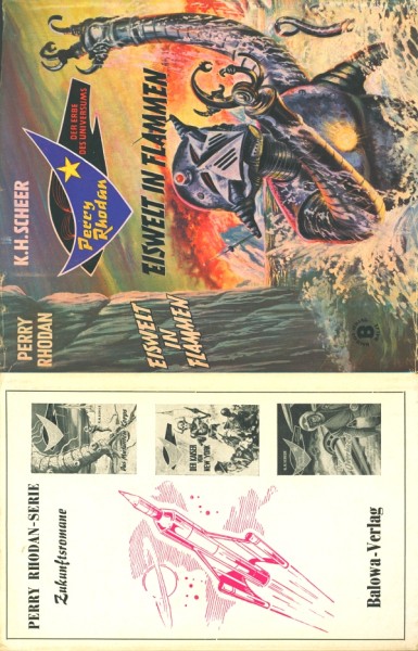 Perry Rhodan Leihbuch SU Eiswelt in Flammen (Balowa) nur Schutzumschlag