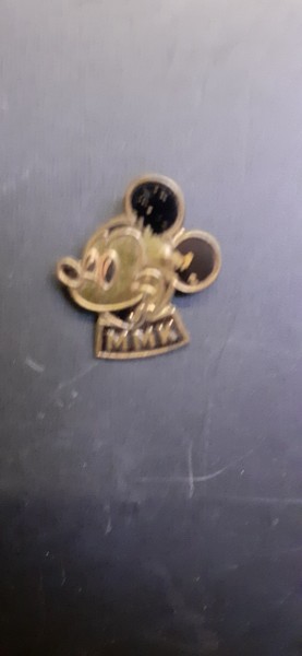 Micky Maus Klubartikel Anstecknadel (Original) Metall Kopf klein Mund schwarz