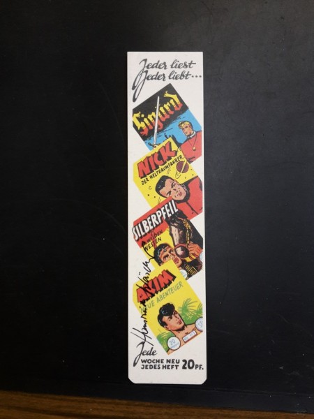 Lesezeichen (mit Sigurd, Nick, Silberpfeil und Akim) Nachdruck signiert Hansrudi Wäscher