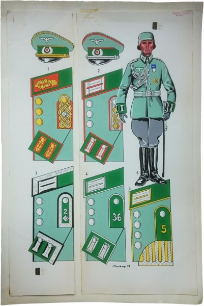 Originalzeichnung (1663) Landser ÜF