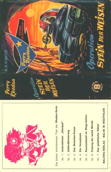 Perry Rhodan Leihbuch SU Operation Stein der Weisen (Balowa) nur Schutzumschlag