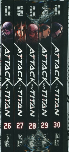 Attack on Titan (Carlsen, Tb.) Nr. 26-30 Attack-Pack (mit Schuber)