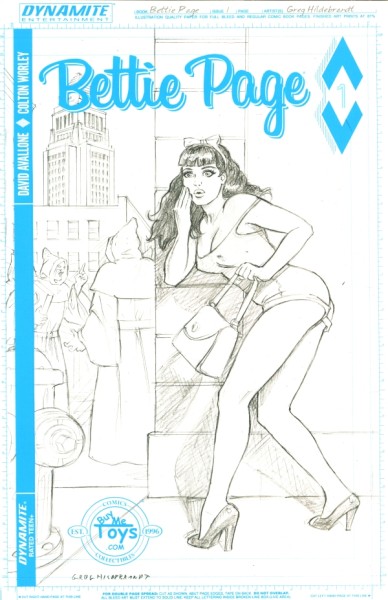 Bettie Page (2017) Greg Hildebrandt Variant Cover 1