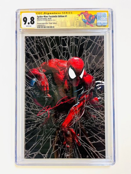 Spider-Man (1990) Nr.1 Scorpion Silver Variant Cover CGC Graded 9.8 signed by Clayton Crain